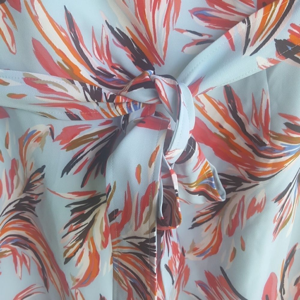 LANE BRYANT Printed Tie Front Skirt - Size 24 - Picture 2 of 4